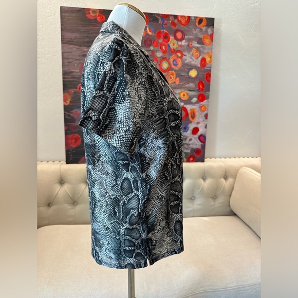 Onia Vacation Snake-Print Coverup Shirt S - Picture 5 of 8